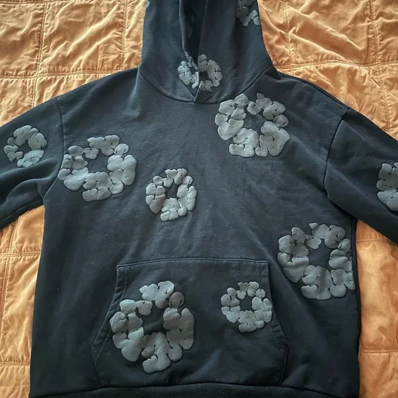 Denim Tears Black Monochrome Hoodie (M)